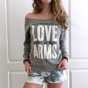 🌼 TWLOHA Off the Shoulder Sweatshirt